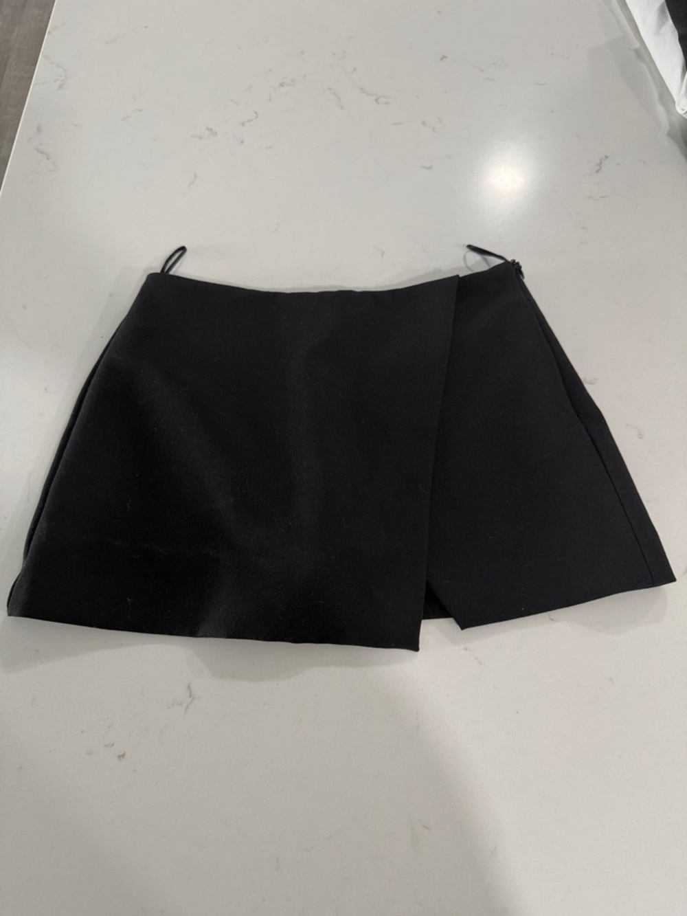 Zara Black Wrap-Front Skort